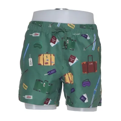 Badshorts (Grön, Flerfärgad) från Nikben Polyester