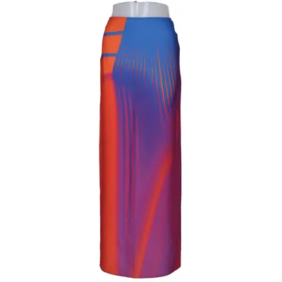 Maxi skirt (Blue, Red, Multicolored) from Nina Ricci Elastane, Polyester