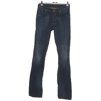 Jean (Bleu) de Nudie Jeans Coton, Cuir