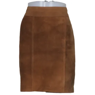 Leather skirt (Brown) Leather, Viscose