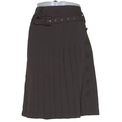 Skirt (Brown) from Soya Elastane, Polyester, Viscose