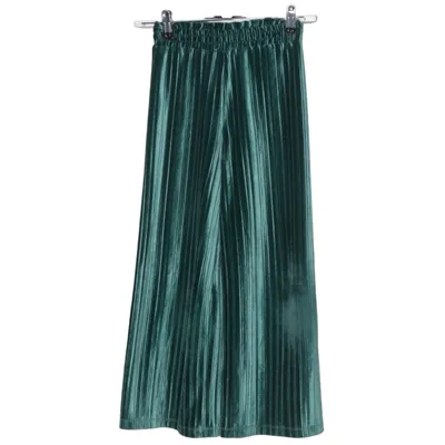 Palazzobyxor (Grön) från Lindex Kids Elastan, Polyester