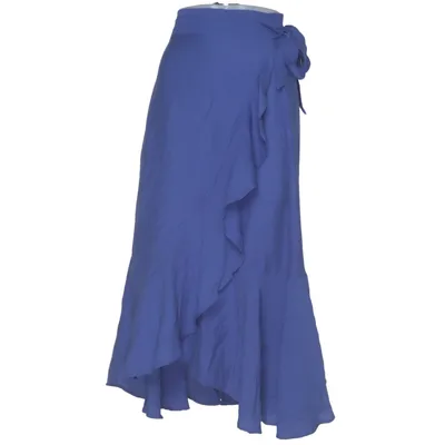 Jupe portefeuille (Bleu) de YAS Nylon, Viscose