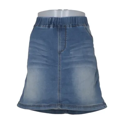 Jeansnederdel (21-Jeans) fra Denim Identity by Zizzi Bomuld, Elastan, Polyester