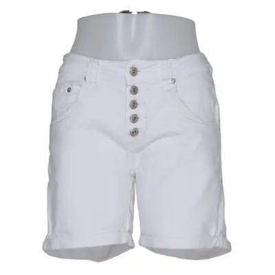 Denim shorts (Wit) van Place du Jour Katoen, Elastaan