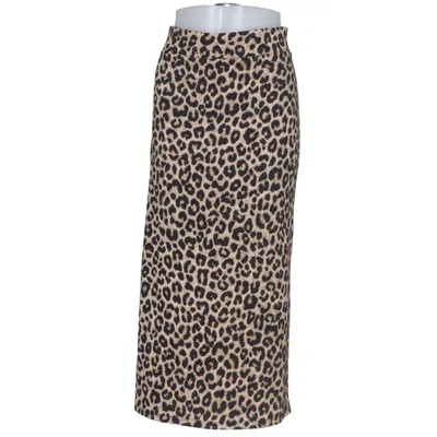 Maxi nederdel (Beige, Sort, Flerfarvet) fra XLNT by KappAhl Elastan, Polyester