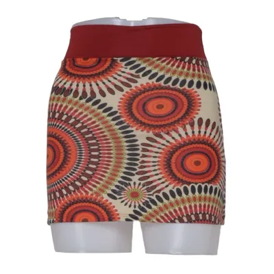 Skirt (Red, Orange, Beige, Multicolored) from Contro Corrente Cotton, Viscose