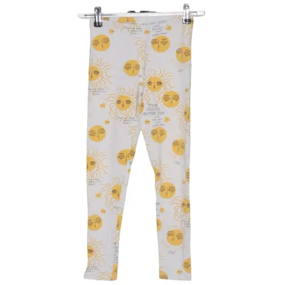 Leggings (Vit, Gul, Flerfärgad) från Mini Rodini Elastan, Ekologisk bomull