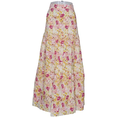 Jupe longue (Rose, Jaune, Blanc) de Maja Nilsson Lindelöf x Gina Tricot Coton, Élasthane