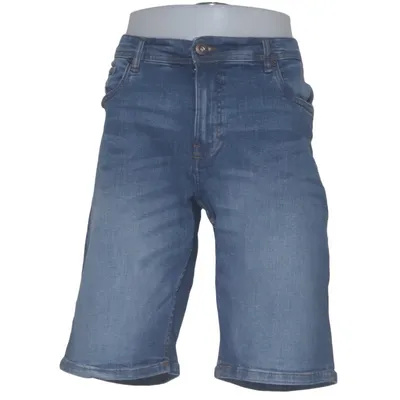 Short en jean (Bleu) de Smog Coton, Élasthane