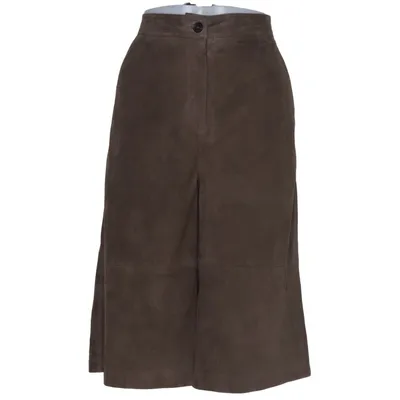 Lädershorts (Brun) från Massimo Dutti Skinn, Polyester