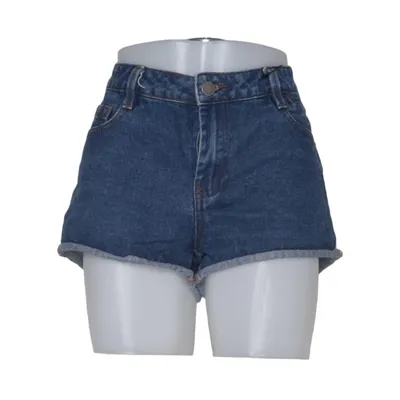 Denim shorts (Blauw) van Warehouse Katoen