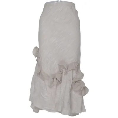 Nederdel (Beige) fra La Bottega di Brunella Linned, Bomuld