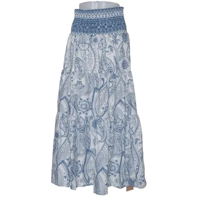 Jupe longue (Bleu, Blanc) de Shein Élasthane, Polyester