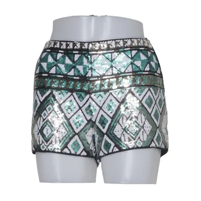 Short (Turquoise, Argent, Noir) de Halé Bob Élasthane, Polyester