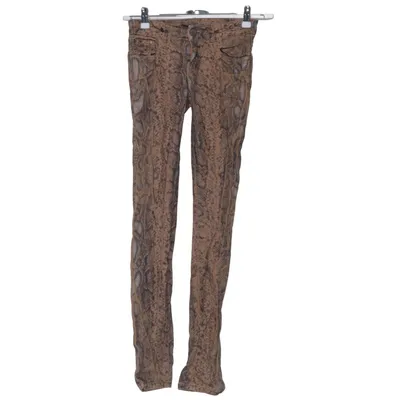 Spijkerbroek (Bruin) van Revers Katoen, Elastaan, Polyester