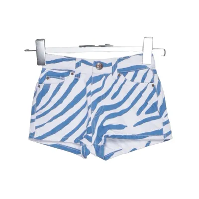 Short en jean (Bleu, Blanc) de American Outfitters Coton