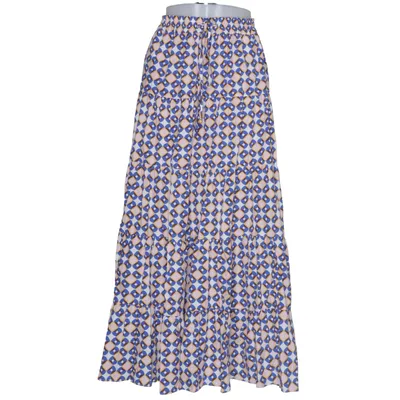 Maxi skirt (Blue, White, Multicolored) from Zara Cotton