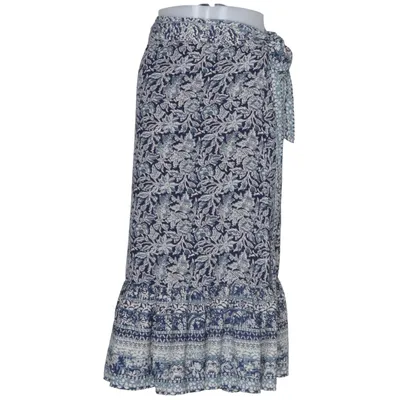Omlottkjol (Blå, Vit) från Indiska Polyester