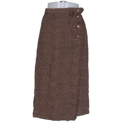 Jupe portefeuille (Marron, Blanc) de Mango Casual