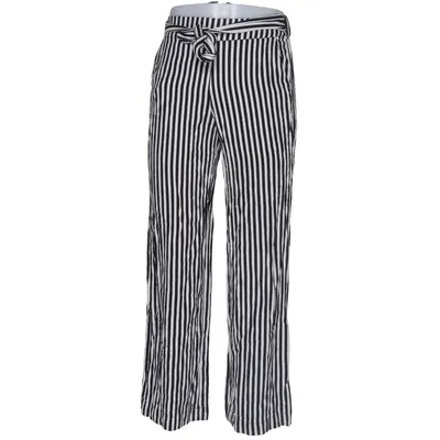 Pantalon patte d'éléphant (Noir, Blanc) de Mango Basics Viscose