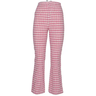 Broek (Roze, Wit) van Zara Katoen, Polyester