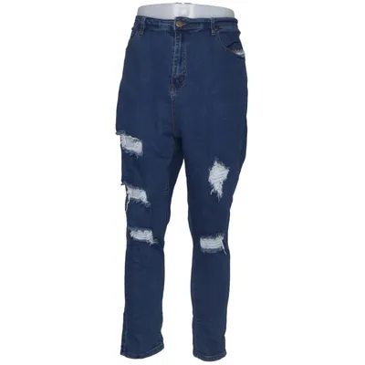 Jean (Bleu) de Boohoo Blue Coton, Élasthane, Polyester