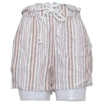 Short (Blanc, Marron, Orange) de Cache Cache Lin, Viscose