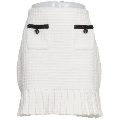 Rok (Wit) van Self-Portrait Katoen, Polyamide, Polyester, Viscose, Wol