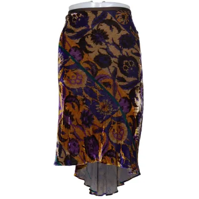 Jupe (Violet, Bleu, Jaune) de Etro Soie, Viscose