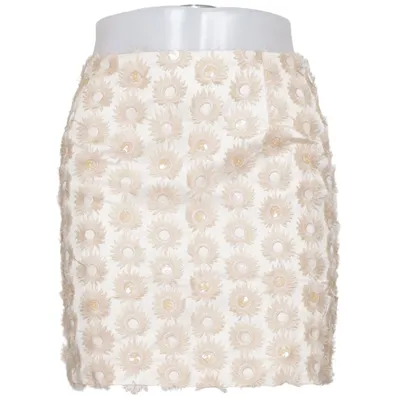 Nederdel (Beige) fra H&M Edition Bomuld, Linned, Polyester, Viscose