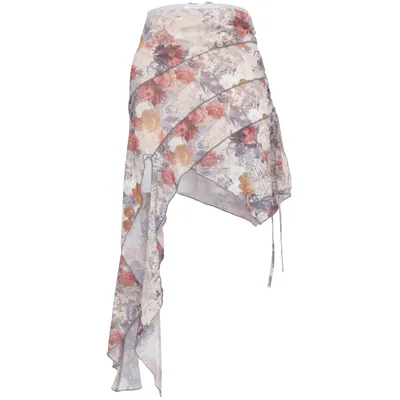 Strandnederdel (Beige, Flerfarvet) fra Urban Outfitters Elastan, Polyester