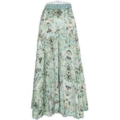 Maxi skirt (Green, Multicolored) from Ale-Hop Polyester, Silk