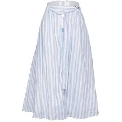 Skirt (Blue, White) from Maite Kelly x Bonprix Cotton