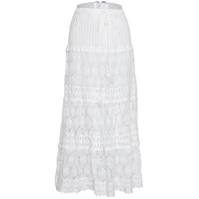 Långkjol (Vit) från Chica London Bomull, Polyester