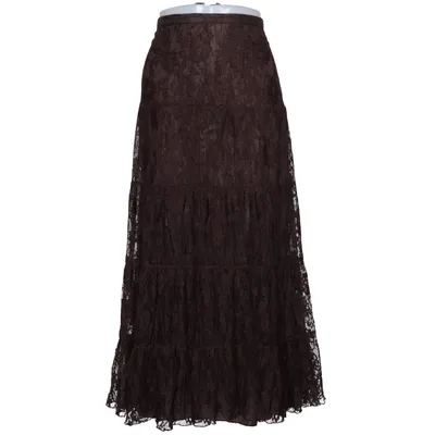 Maxi skirt (Brown) from Jensen Women Only Polyamide, Polyester