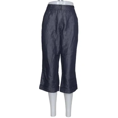 Three-quarter pants (Blue) from Turnover Linen, Viscose