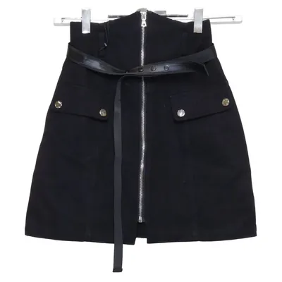 Jupe (Noir) de Punk Rave Coton, Élasthane, Viscose