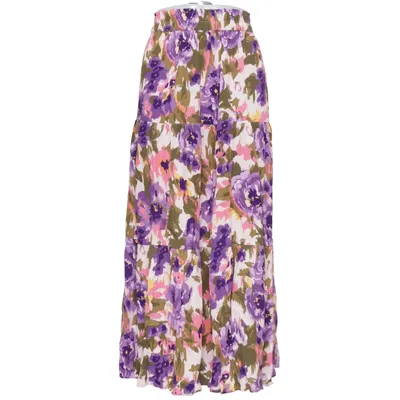 Maxi skirt (Purple, Pink, Multicolored) from YAS Viscose