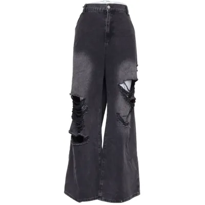 Jeans (Grå) från Shein Curve Bomull, Modal, Polyester, Viskos