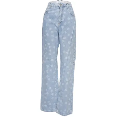 Jeans (90s Straight Flower) from Never Denim by Bik Bok Cotton