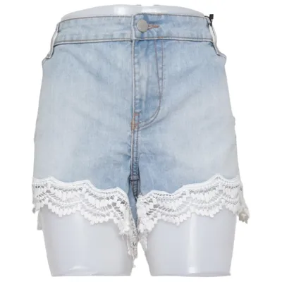 Denim shorts (Blauw, Wit) van Janina Denim Katoen