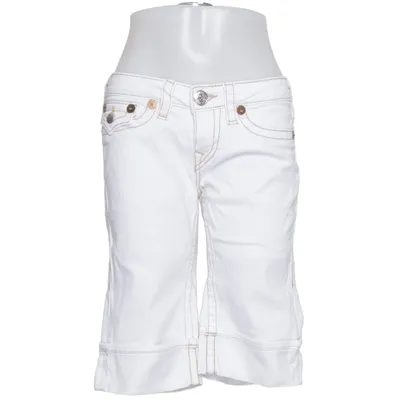 Short en jean (Blanc) de True Religion Coton, Élasthane