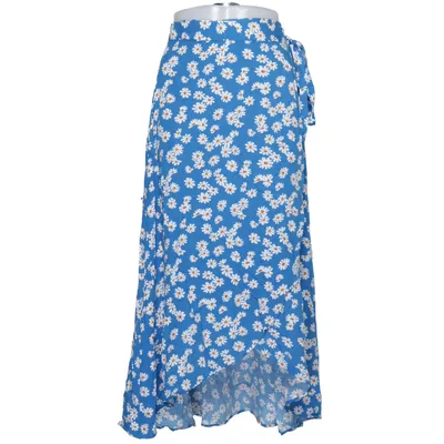 Wrap skirt (Blue, White) from Kilky Cotton