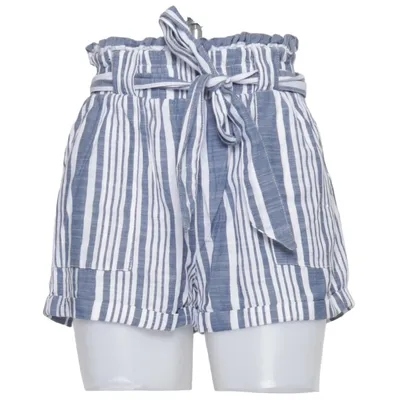 Korte broek (Onllavana Stripe Dnm Paperbag Shorts) van ONLY Blue Denim Katoen