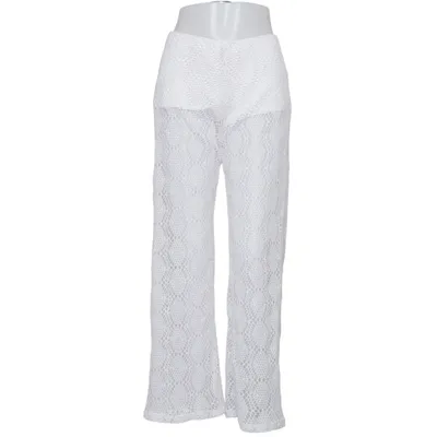 Palazzobyxor (Vit) från Lorsay Bomull, Elastan, Polyester