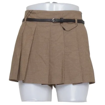 Skort (Brun) från Zara Elastan, Polyester, Viskos