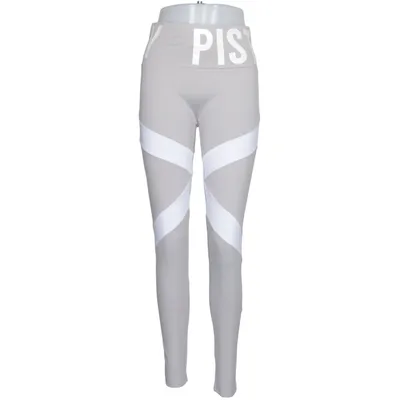 Träningstights (Grå, Vit) från Elly Pistol Elastan, Polyester