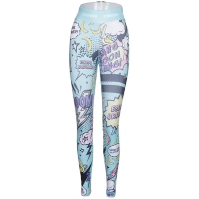 Collants de sport (Bleu, Multicolore) de Stronger Élasthane, Polyester recyclé