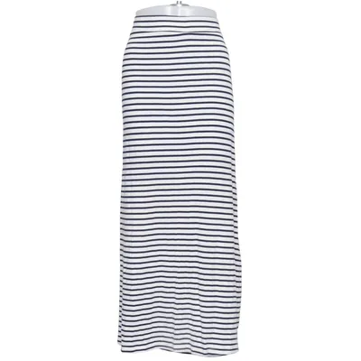 Maxi skirt (Blue, White) from Zizzi Elastane, Viscose